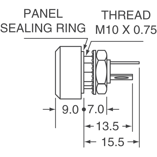 P16NP474MAB15 Vishay Sfernice  Drehpotentiometer Rheostate